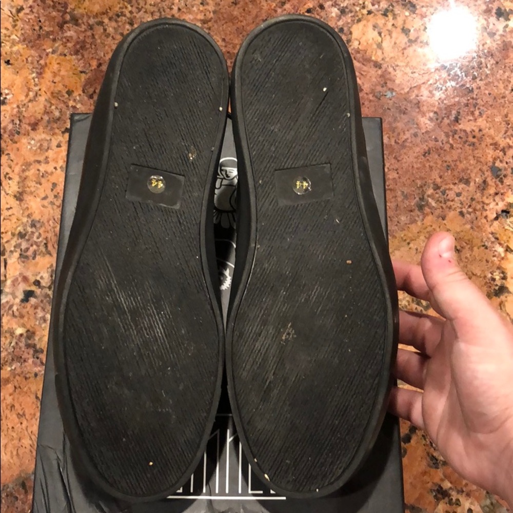 The Damned Piano-Man Black Men’s Leather Sneakers - Picture 7 of 8